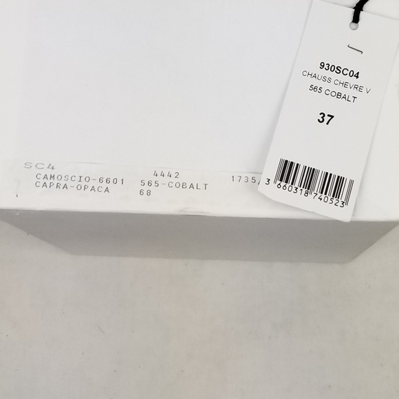 Carven Blue Suede Razor Block Heels Pumps Sandals size 37 - Picture 9 of 10